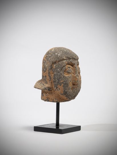 Fallasha Ethiopia Two terracotta heads with...