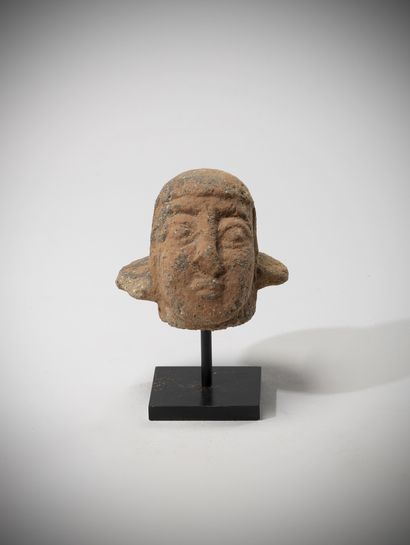 Fallasha Ethiopia Two terracotta heads with...