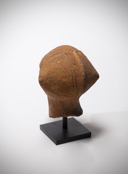Nock Nigeria Head in ochre-orange terracotta...