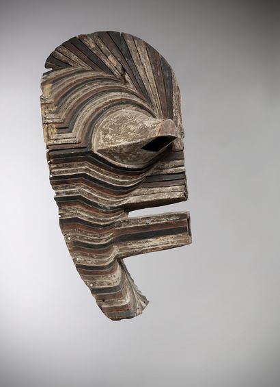 Songyé Congo (RDC) Large male Kifwébé mask,...