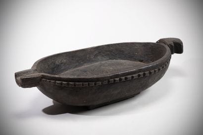 Bamileke Cameroon Large wooden ritual bowl...