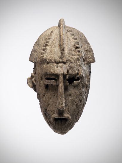 Bambara Mali An old mask in light wood with...