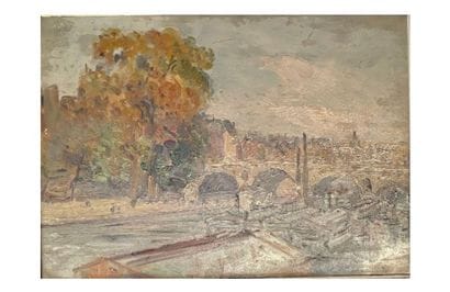 ECOLE FRANCAISE, XXè siècle 
Pont à Paris...