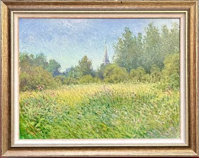 Luc DIDIER (1954)
Paysage fleuri en campagne
Huile...