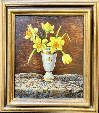Ecole moderne 
bouquet de fleurs 
Huile sur...
