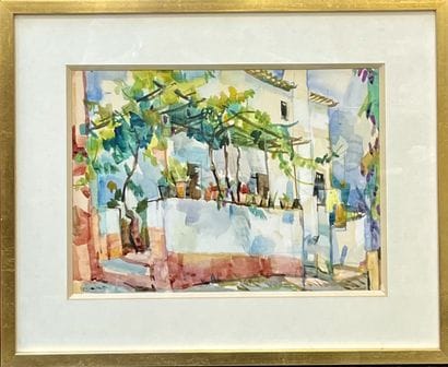 Paul GIROL 
La pergola 
aquarelle sur papier...