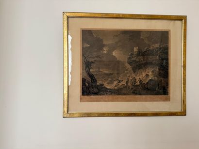 Large framed piece
With gouache decoration...