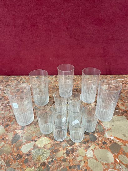 BACCARAT, modèle Nancy 
Suite de 5 verres...