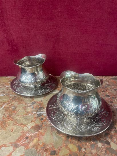 FROMENT MEURICE 
Pair of 925/°° silver cups...