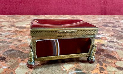 Set consisting of a small box made of gilded...