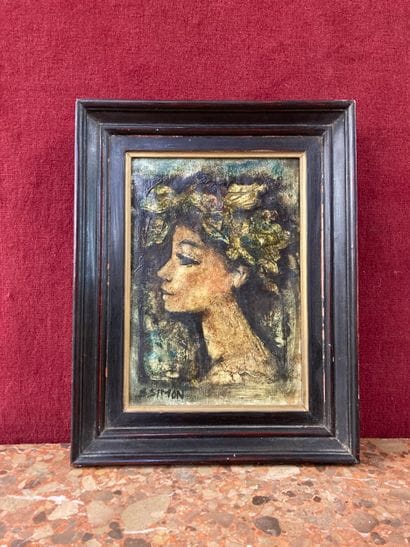 Boris SIMON (1913-1972) 
Portrait de femme...