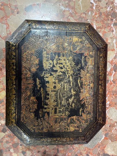 CHINE, Canton
Boite à jeu octogonal en bois...