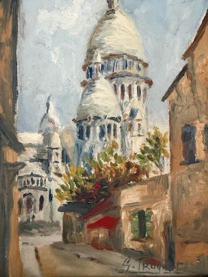 Petit lot de pièces décoratives:
Vue de Montmartre...