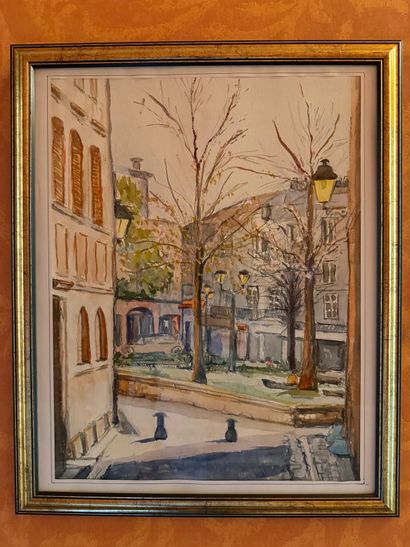 Petit lot de pièces décoratives:
Vue de Montmartre...