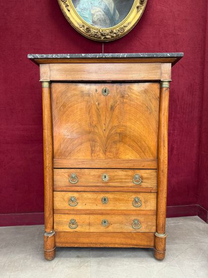 Light-wood secretary desk 
Featuring three...