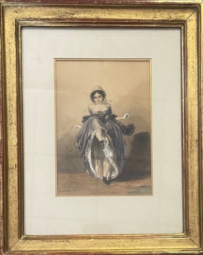 Ecole française du XIXème siècle 
Jeune danseuse,...