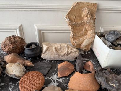 Lot of minerals, pottery, and miscellaneous...