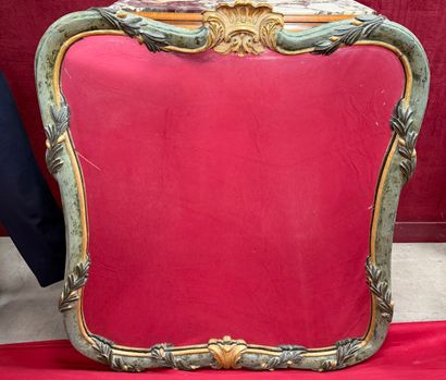 Large mirror made of carved wood, gilded...