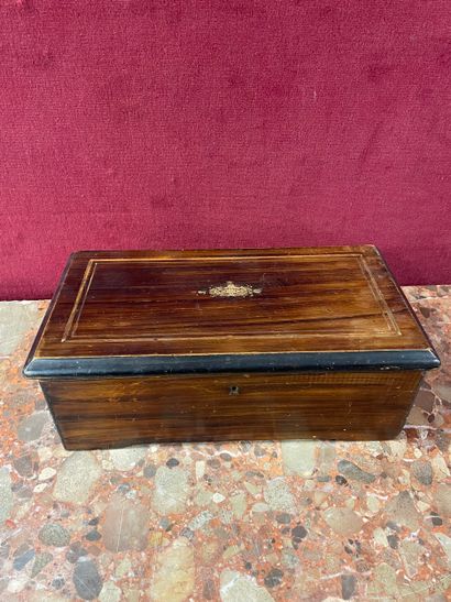 Cylinder music box made of wood veneer and...