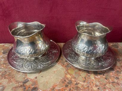 FROMENT MEURICE 
Pair of 925/°° silver cups...