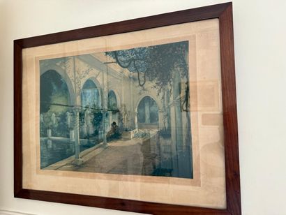 Large framed piece
With gouache decoration...