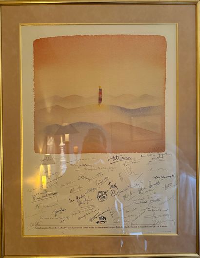 Ensemble comprenant:
Brayer - affiche d'exposition...