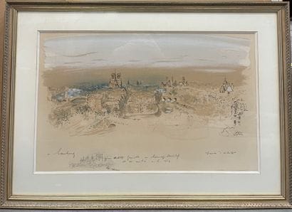 André HAMBOURG (1909-1999) 
Vue de Paris...