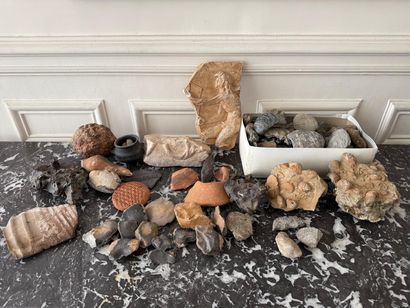 Lot of minerals, pottery, and miscellaneous...