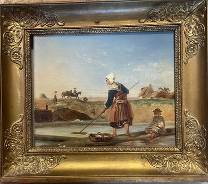 19th-Century School
The Salan Tide 
Oil on...