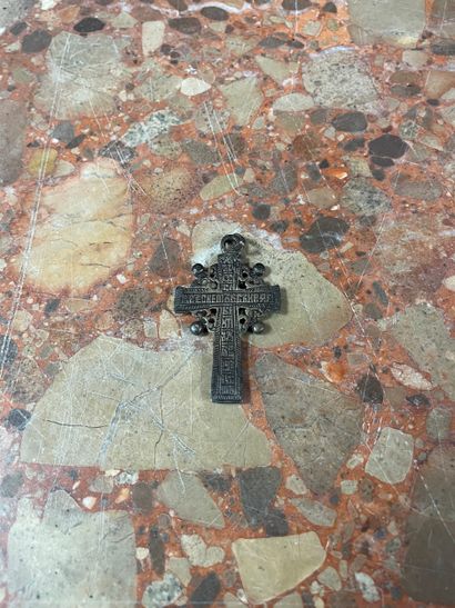 Small Orthodox cross made of 800/°° silver...