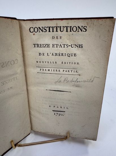 Constitutions des Treize Etats Unis de l'Amérique...