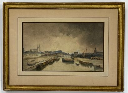 Ecole française du XIXème siècle
Vue d'Angers...