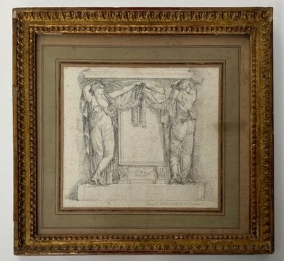 Jean-Robert ANGO (1710 Rome 1773)
Deux cariatides...