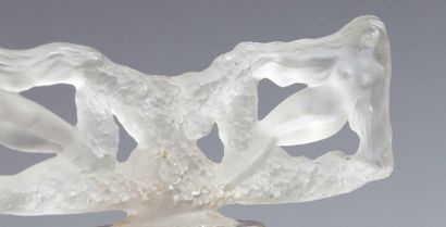 RENE LALIQUE (1860-1945)
Méplat à 2 Figurines...