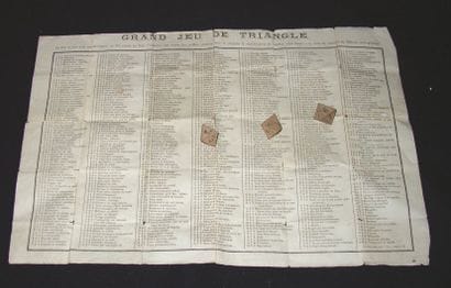 «Grand Jeu de TRIANGLE» original et rare...