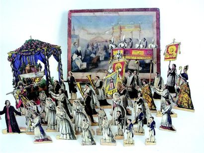 Procession de la « Fête Dieu » avec personnages...