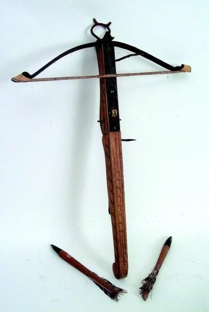 Rare arquebuse d'enfant en métal et bois...