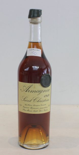 1 bout ARMAGNAC SAINT CHRSTAU 1919