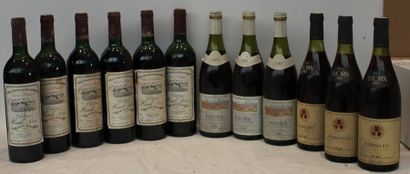 12 bout 3 FLEURIE 1985 Gobet (4 cm), 3 POMMARD...