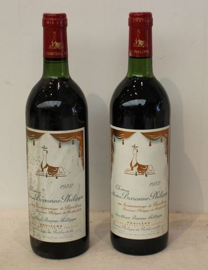2 bout CHT MOUTON BARONNE PHILIPPE 1982