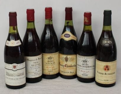 6 bout 1 VOSNE ROMANEE THORIN 1983, 1 BEAUNE...
