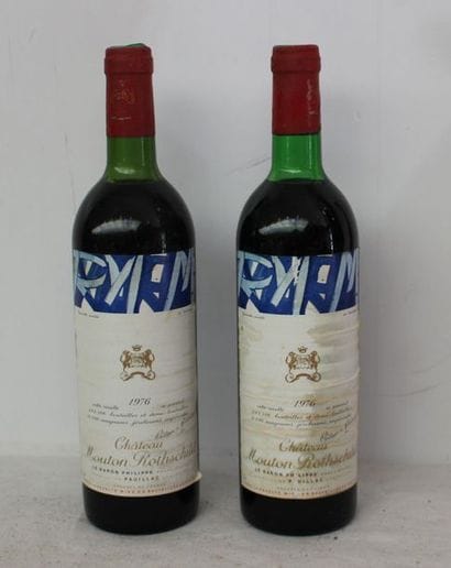 2 bout CHT MOUTON ROTHSCHILD 1976 (NLB)