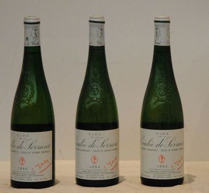 3 bout SAVENNIERES CLOS DE LA COULEE DE SERRANT...
