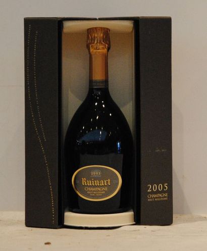 1 bout CHAMPAGNE RUINART BRUT MILLESIME 2005...