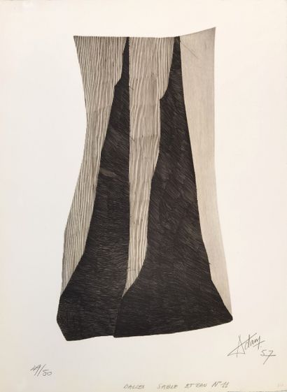 ADAM Henri-Georges (1904-1967). Dalles sable...