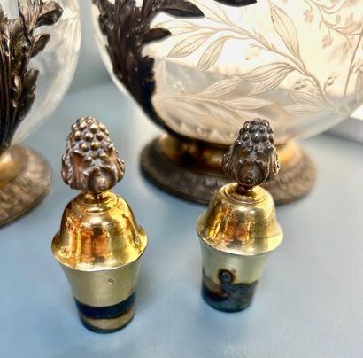 ODIOT. Paire de carafes en argent et vermeil
Odiot...