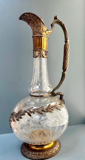 ODIOT. Paire de carafes en argent et vermeil
Odiot...