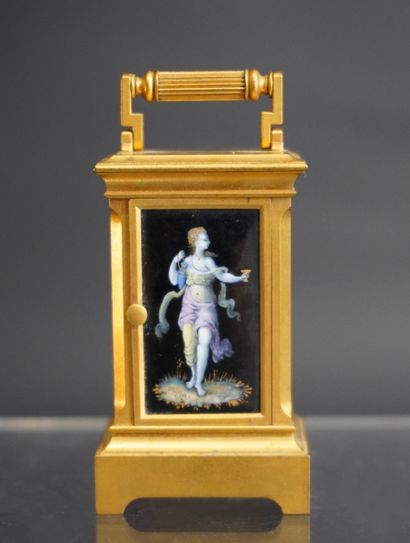 Mini Pendule de table en bronze doré
Petite...