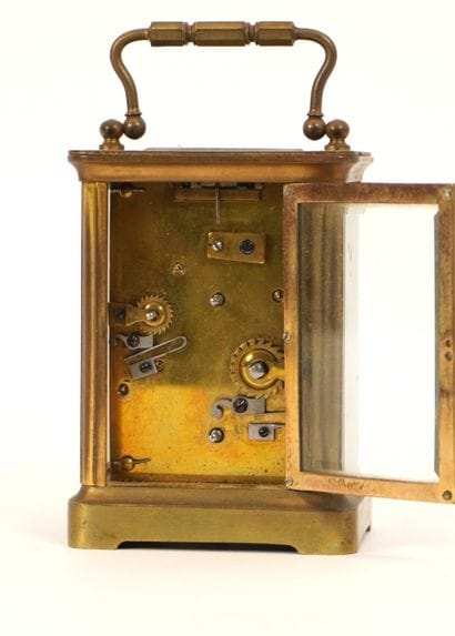 Frans MEEUS. Brass table clock or officer's...
