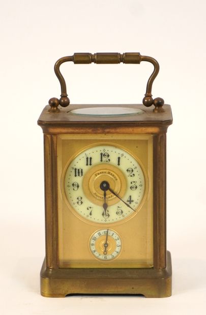 Frans MEEUS. Brass table clock or officer's...